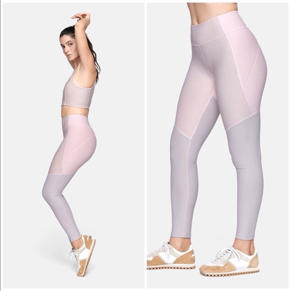 Pink 7/8 Tri-tone Outdoor Voices leggings